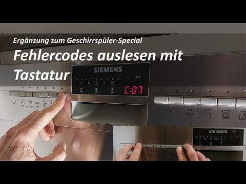 Fehlerspeicher auslesen - Geschirrspüler mit Tastatur von Siemens, Bosch, Neff, ...