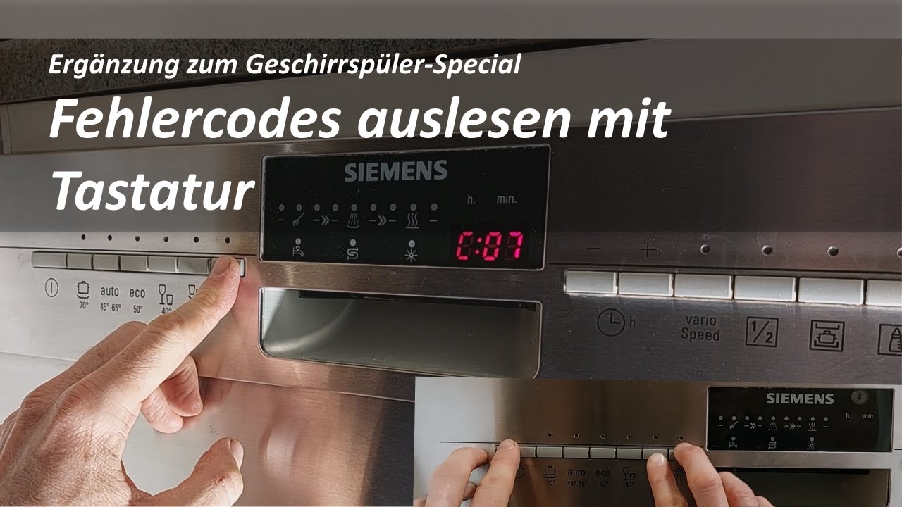 Siemens Geschirrspüler Fehlercode