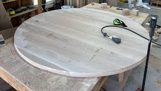 How to Make a Round Table with a Router Jig and Jigsaw | DIY Woodworking Tutorial