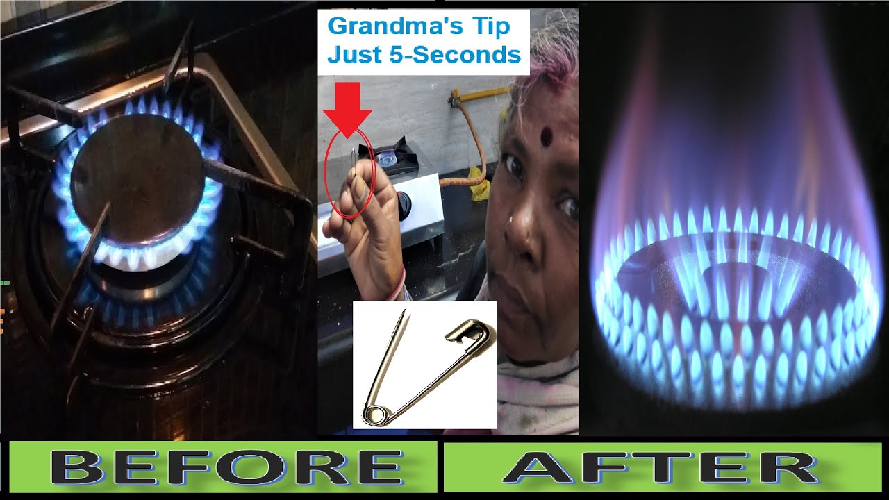 Gas Stove Low Fire Problem 5 Second Easy Repair YouTube