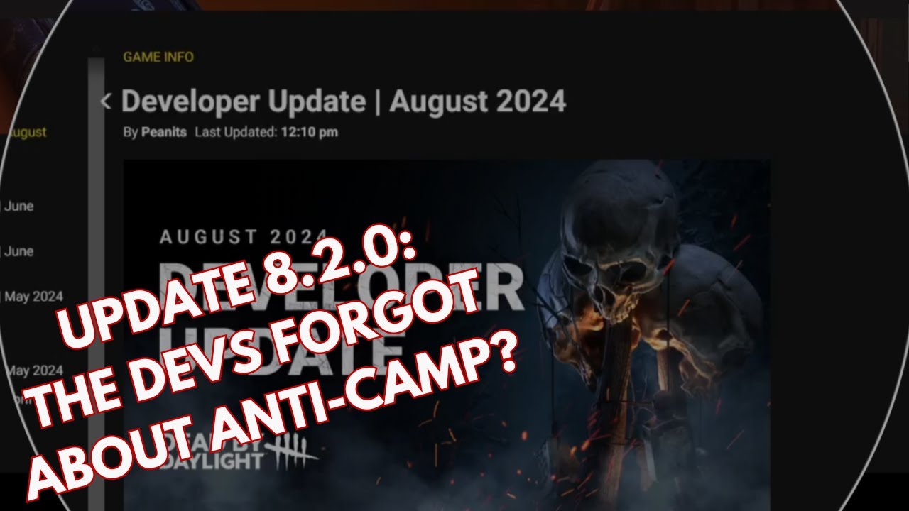 Update 8.2.0: The Devs Forgot About Anti-Camp? / Dead By Daylight Dev ...