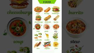 food vocabulary #english #englishvocab