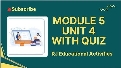 Module 5 Unit 4 with extra quiz questions# Easte training #qaed app