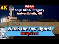 ⚓️Watch the Bow Lights for a Surprise! Ship 'GLO & Integrity' arrives in Duluth, MN