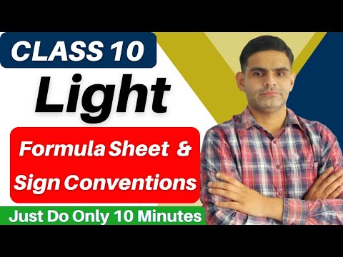 Light All Formulas Light All Formulas & Sign Conventions For Boards π₯ | Class 10 | Science ...
