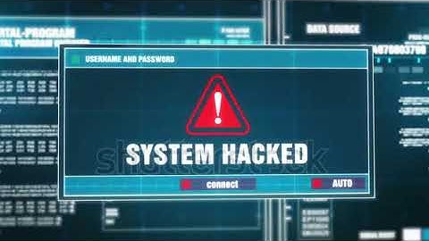 stock footage  system hacked warning notification generated on digital system security alert error m