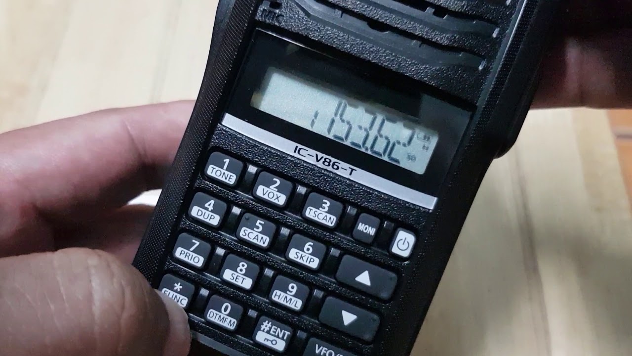 วิธีตั้งสเตป Icom ic V86T