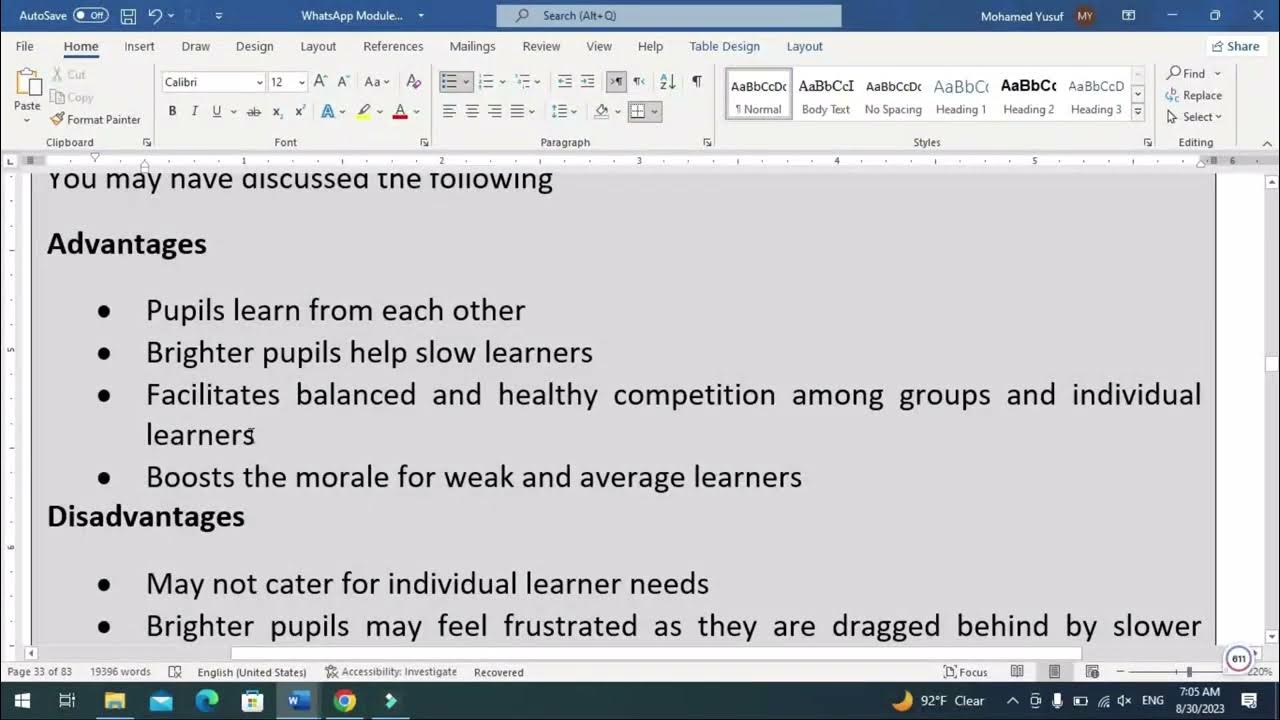 advantages and disadvantages of mixed ability grouping +Social grouping