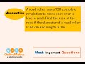 VIII Mensuration A road roller takes 750 complete revolution to move once over to level a road  Find