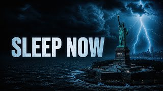 Sleep Now 😴 Heavy Rain & Thunderstorm Over the Statue of Liberty | 2 Hour Rain Sounds