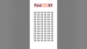 Try to find this number 👉🏻 97 within 7 seconds 🤔🧐...#shorts #shortsfeed #youtubeshorts