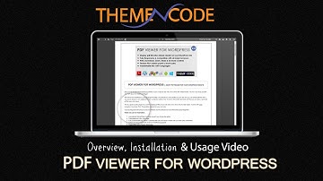PDF Viewer for WordPress Plugin Overview, Installation & Usage Video
