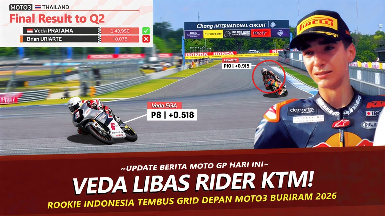 URIARTE MENANGIS !! VEDA UNGGULI 10 RIDER KTM DI DEBUT MOTO3 BURIRAM 2026 DENGAN HONDA NSF250RW