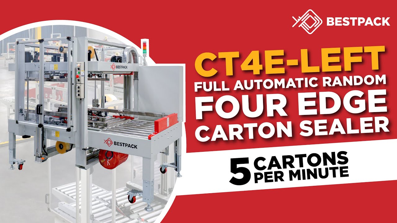 Carton Sealer - CT4EL22-3V4 - Fully Automatic Random 4-Edge Left Feed ...