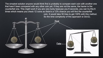 The Counterfeit Coin Question(Divide and Conquer Approach)