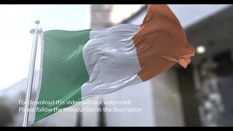 Ireland flag with 3d effect blowing in the wind 3D Flag V2 long