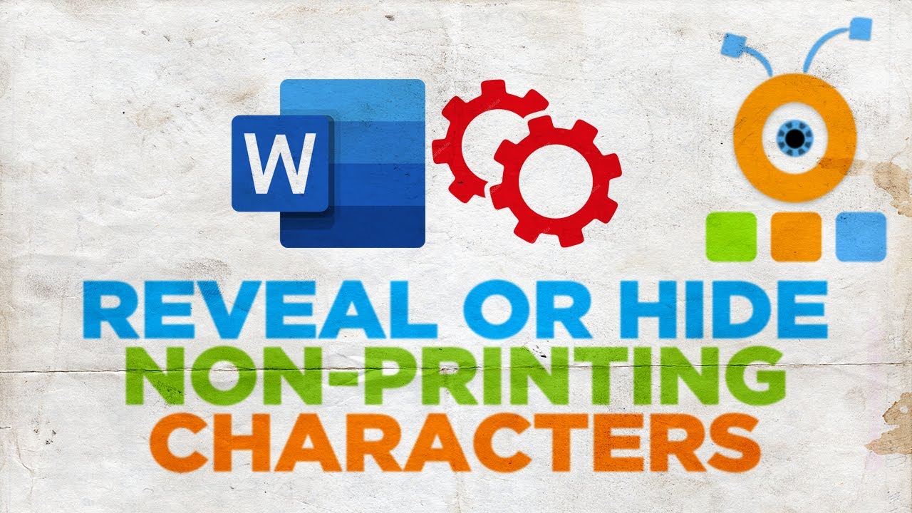 what are non printing characters in word