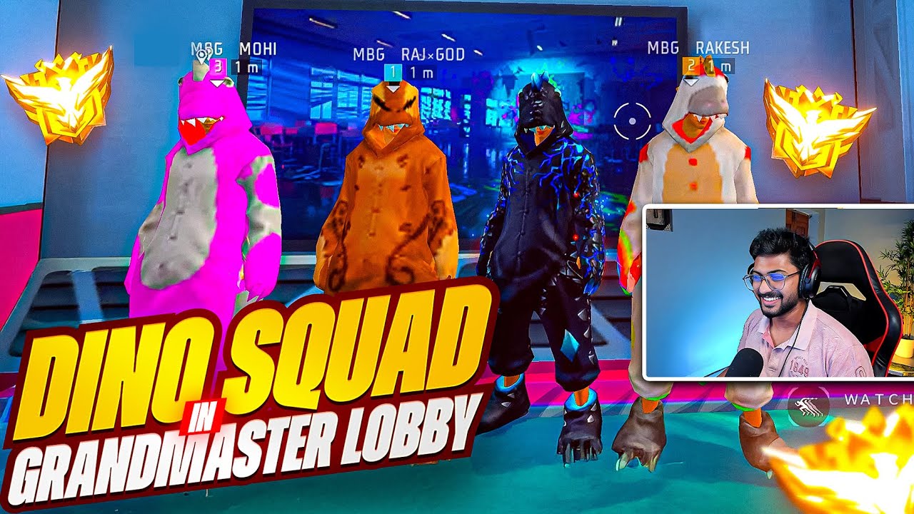 🦖 Dino Bundle Squad తో Booyah Challenge In Grandmaster Lobby 😨 - FreeFire Telugu - MBG ARMY