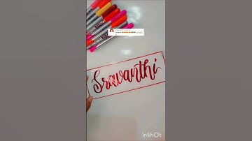Sravanthi name art💕(comment your name👍)#shorts #ytshorts #name #calligraphy #trending #video #art