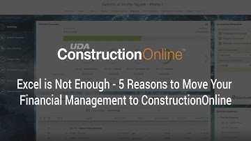 Excel is Not Enough - 5 Reasons to Move Your Financial Management to ConstructionOnline