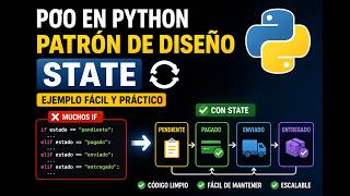 POO en Python: Patrones de diseño - State 🔄 (Ejemplo Fácil y Práctico)