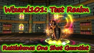 Wizard101 Test Realm - The NEW Rattlebones One Shot Gauntlet Exalted Challenge