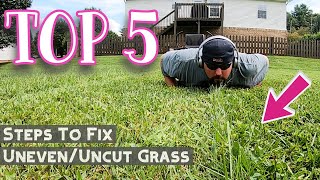 5 Steps to Fix Mowers Uneven Cut | Leaving a Strip of Grass| DIY How To