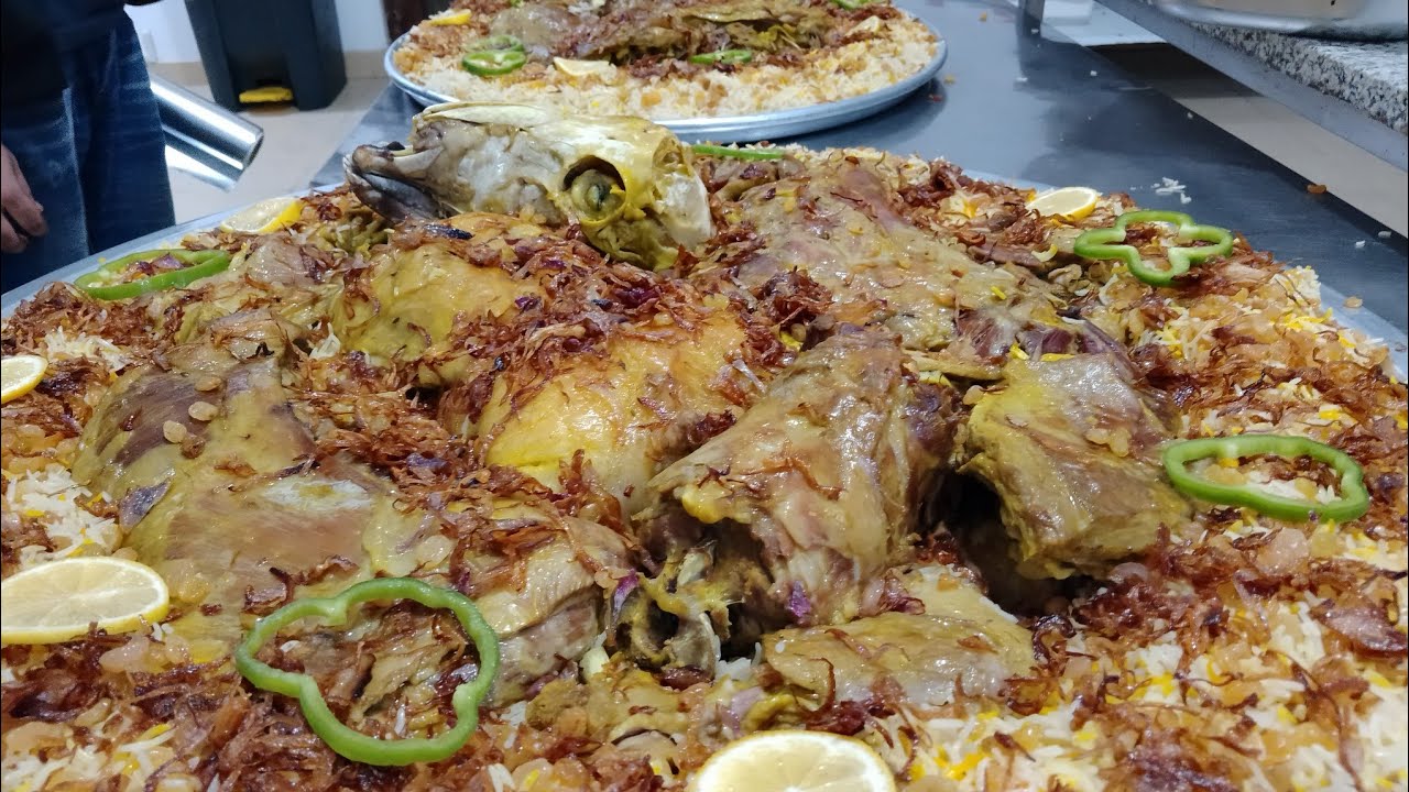 Waw especially arabic mandi laham/ cutting mandi mutton rice 🍚🍚🍚