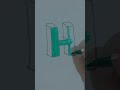 Draw letter H #shortvideo