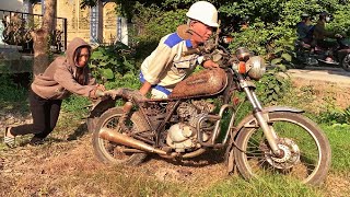 Restoration Old Motorcycle Suzuki Gn125 Japan // Restoring Old Dusty Motocycle Kawasaki Model