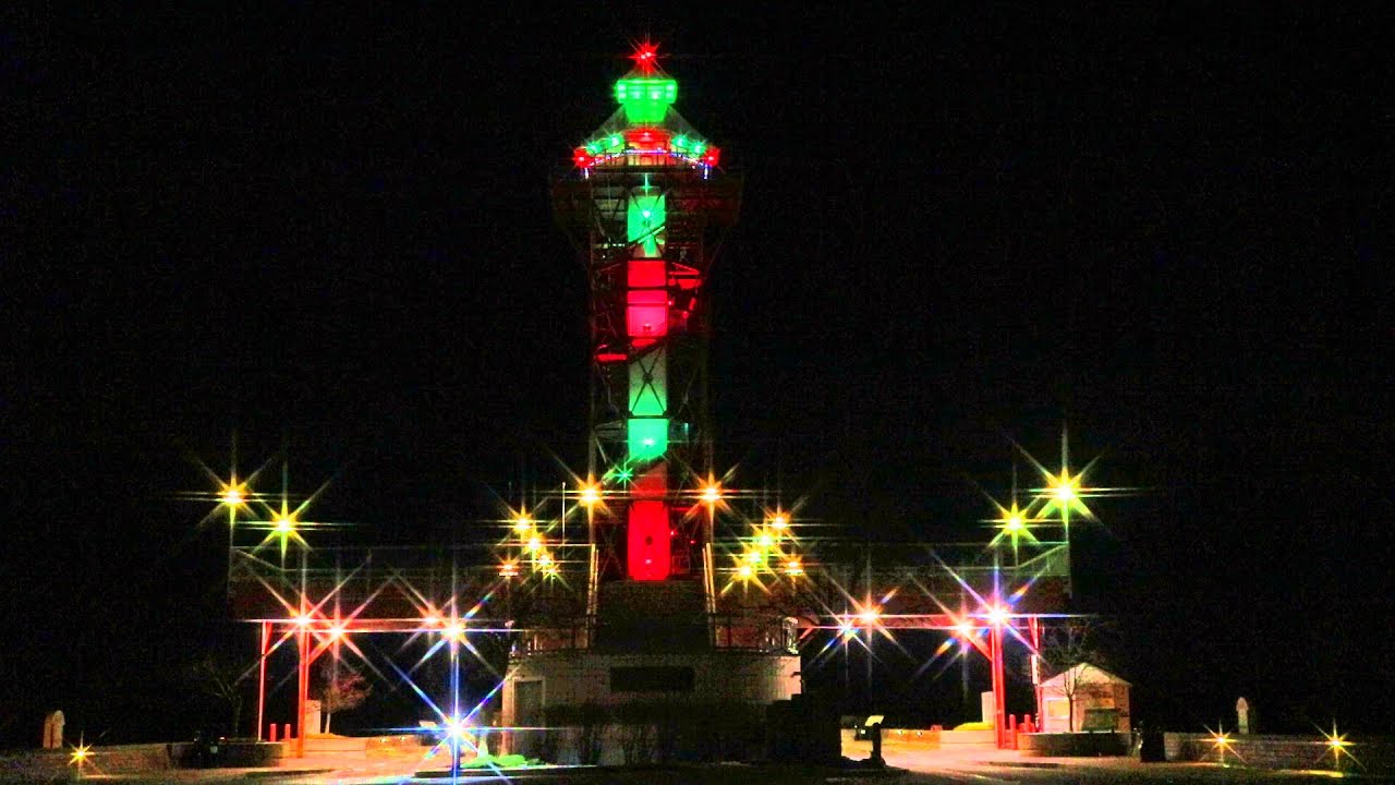 Bicentennial Tower Christmas Colors Erie, PA YouTube