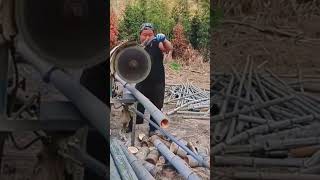 bamboo cutting process for plant fence material #shorts