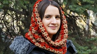 Шарф-снуд крючком для начинающих. Шарф-снуд крючком для начинающих.