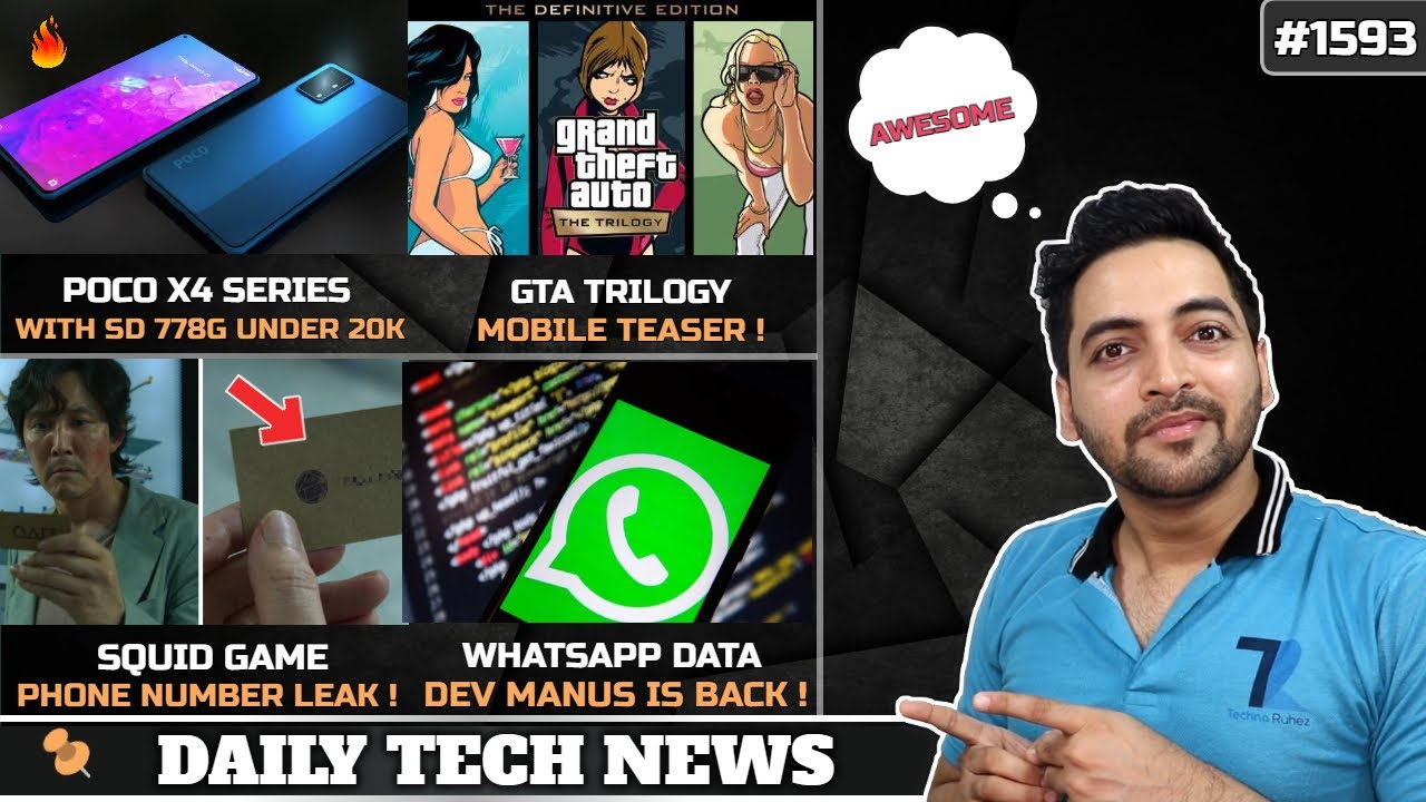 POCO X4 SD 778G,GTA Trilogy Mobile Teaser,Squid Game Phone Number,Oneplus 9RT Full Specs,iPhone SE 3