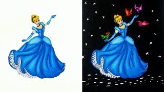 Drawing Cinderella - How To Draw Cinderella step by step || Cinderella Princess