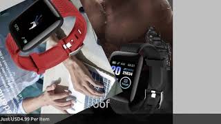 Smart watch 116plus blood pressure heart rate monitoring ip68 waterproof electronic clock men wom... screenshot 5