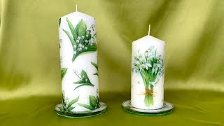 2 WAYS to DECOUPAGE on CANDLES | IDEAS to GIVE or SELL | INVERTED DECOUPAGE