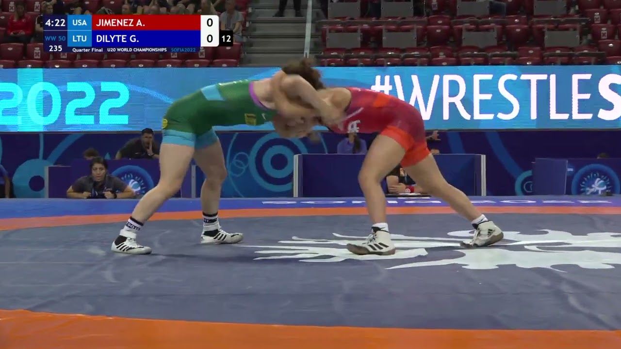 1/4 WW - 50 kg: A. JIMENEZ (USA) v. G. DILYTE (LTU)
