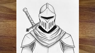 How to Draw a Medieval Knight Step by Step | Easy Armored Warrior Pencil Drawing