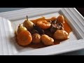 Estofado de ternera con albaricoques y peras de San Juan - Recetas Mallorquinas