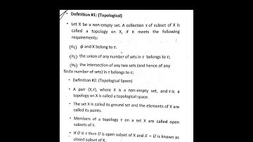 Topological space || definition || axioms || topology || mathematics