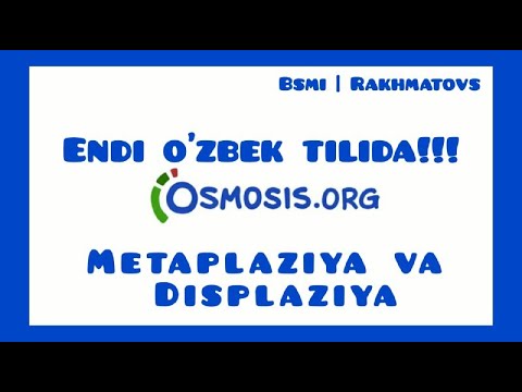 Метаплазия ва дисплазия осмосис ўзбек тилида