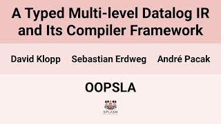 [OOPSLA24] A Typed Multi-Level Datalog IR and its Compiler Framework