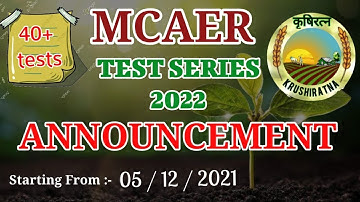 Test Series Announcement for MCAER PG CET 2022