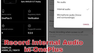 How to record internal Audio in OnePlus | OnePlus Screen recording with internal Audio |
