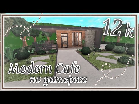Bloxburg Build || Modern Cafe [no gamepass] 12k - YouTube