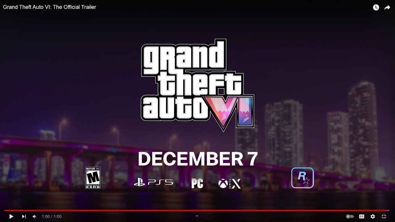 GTA 6: o trailer de anúncio será publicado em dezembro de 2023, confirma  Rockstar Games - Hypando Games