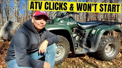WHY DOES ATV CLICK WHEN TRY TO START IT // Suzuki Eiger Starter Fix