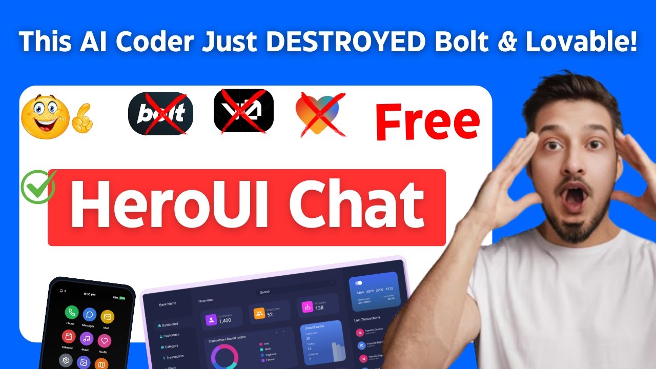 HeroUI Chat : This FREE AI Coding Agent Is INSANE BEATS Lovable & Bolt.new , V0