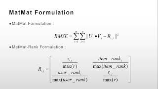 ICISCAE 2021 Best Oral Presentation Award : MatMat : Matrix Factorization by Matrix Fitting